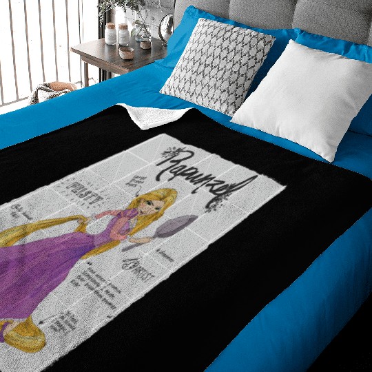 Disney Tangled Rapunzel Fashion Callouts Baby Blankets