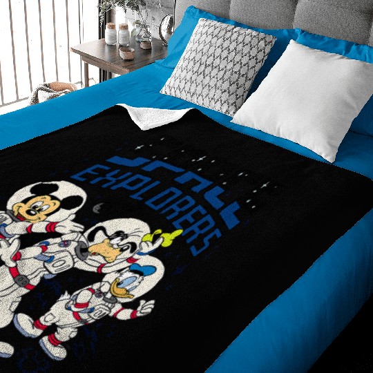Disney Mickey Goofy Donald Space Explorers Baby Blankets