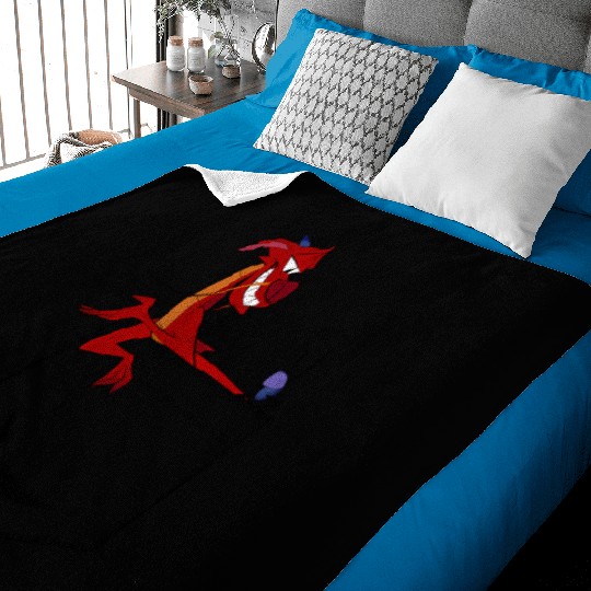 Disney Mulan Mushu Left Chest Pocket Graphic Hoodie Baby Blankets