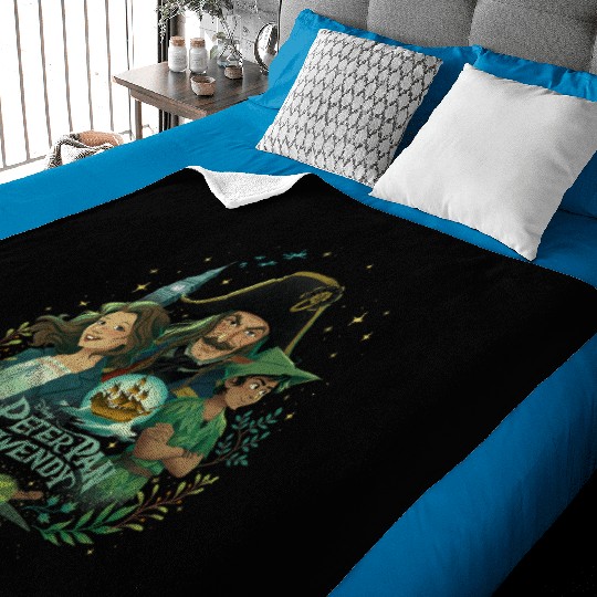 Disneys Peter Pan Wendy Illustrated Characters Disneys Baby Blankets