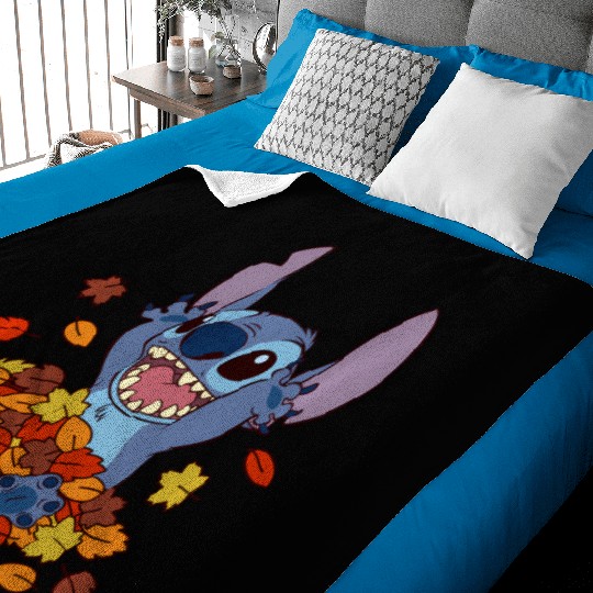 Disney Lilo Stitch Autumn Leaves Stitch Baby Blankets