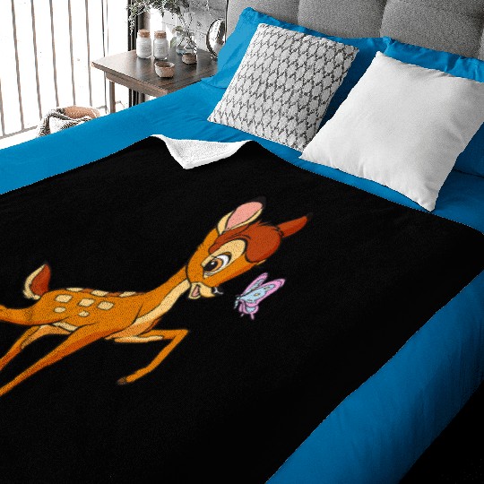 Disney Bambi Young Bambi Classic Cute Happy Pose Logo Baby Blankets