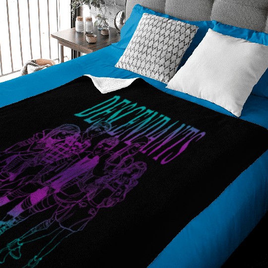 Disney Descendants Group Gradient Outline Poster Baby Blankets