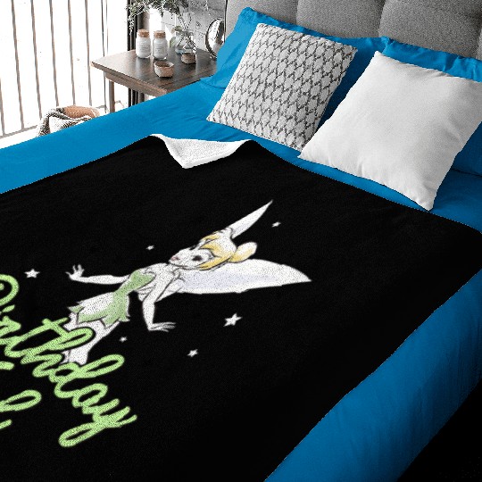 Disney Peter Pan Birthday Kid Vintage Tinker Bell Baby Blankets