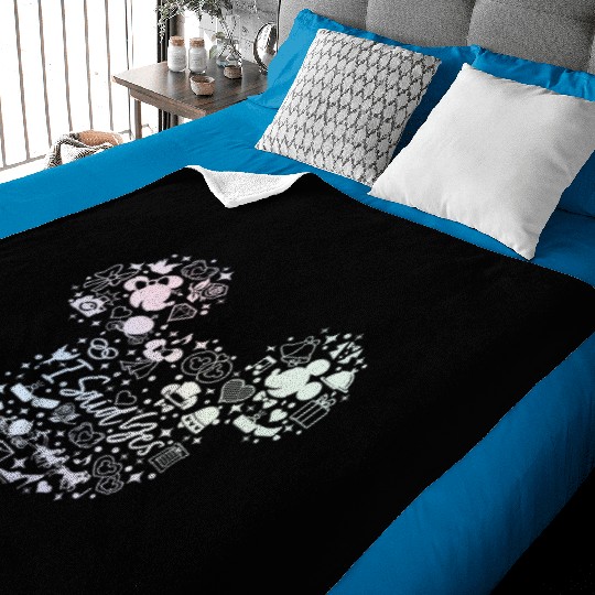 Disney I Said Yes Engagement Proposal Mickey Head Icon Baby Blankets