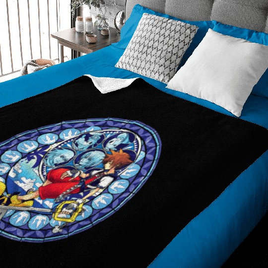 Disney Kingdom Hearts Sora Stained Glass Baby Blankets