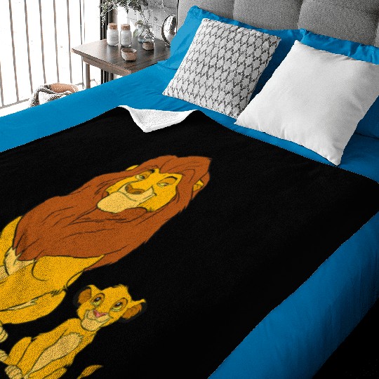 Disney The Lion King Young Simba and Mufasa Baby Blankets