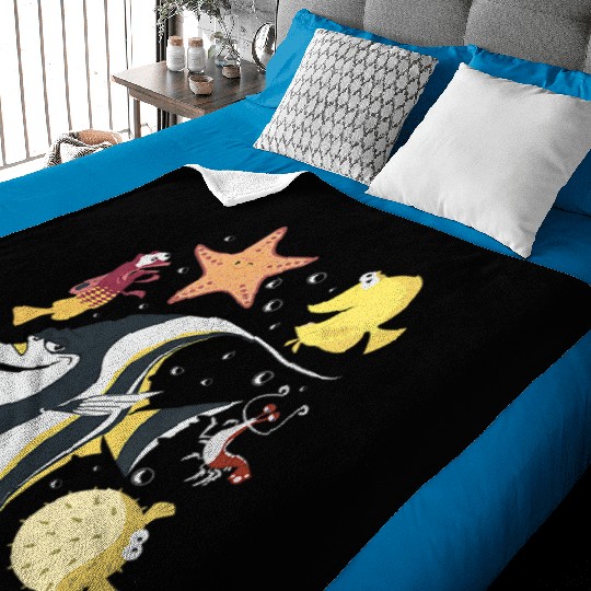 Womens Disney Pixar Finding Nemo Fish Tank Gang Group Shot Logo V-Neck Baby Blankets
