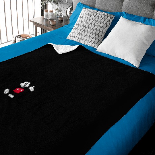 Disney Mickey And Friends Mickey Mouse Simple Text Baby Blankets