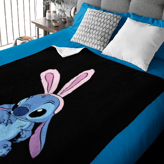 Disney Stitch with Easter Bunny Baby Blankets