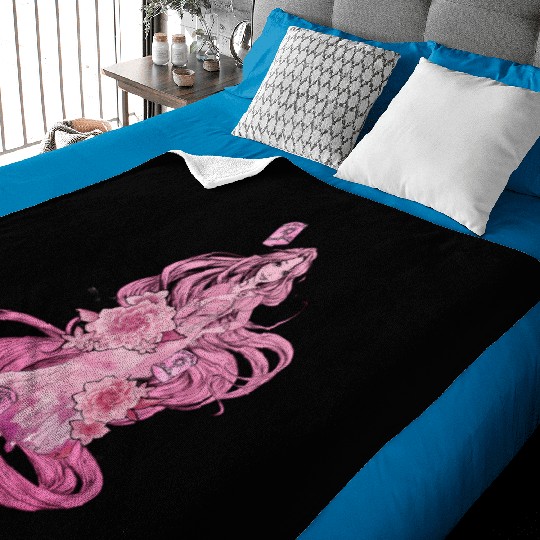 Disney Tangled Pink Tonal Rapunzel Portrait Baby Blankets