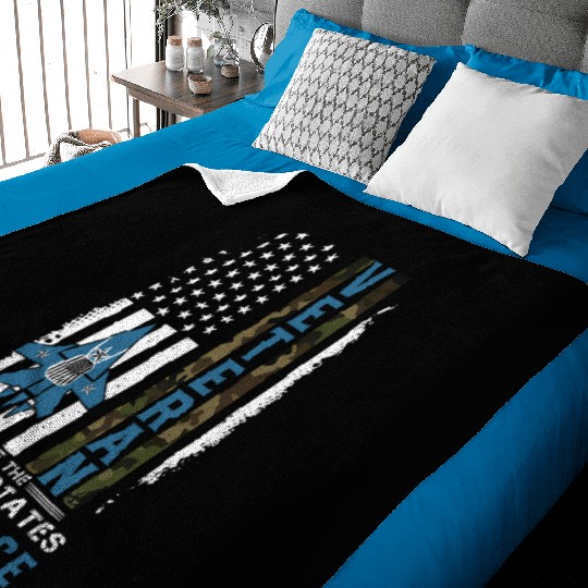 Us Air Force Veteran Camo Baby Blankets