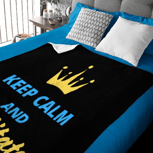 Keep calm and meditate Baby Blankets