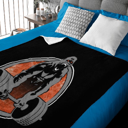 Gorilla Lifting Weightlifting Baby Blankets