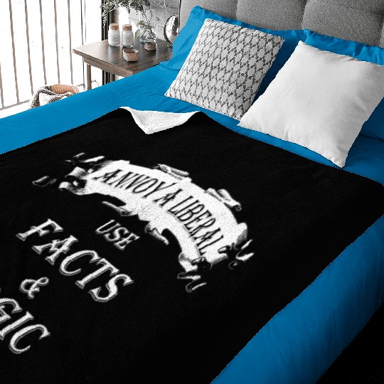 Anti liberals Baby Blankets - Annoy a liberal