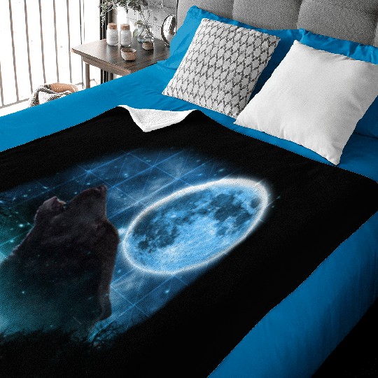 Black Wolfs Skylight 3pxc Baby Blankets