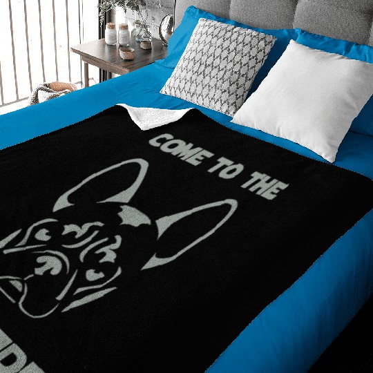 French Bulldog - Come to the Bark Side - Frenchie Baby Blankets
