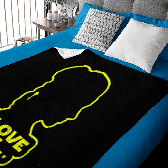 I love you, Princess Leia Baby Blankets