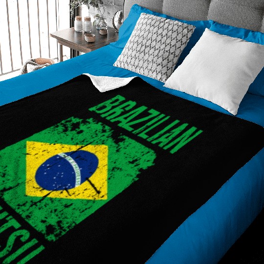 BJJ Brazilian Jiu Jitsu Flag Martial Arts Baby Blankets