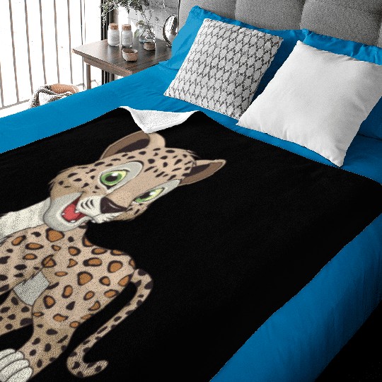 jaguar-cub-animal-wildlife Baby Blankets
