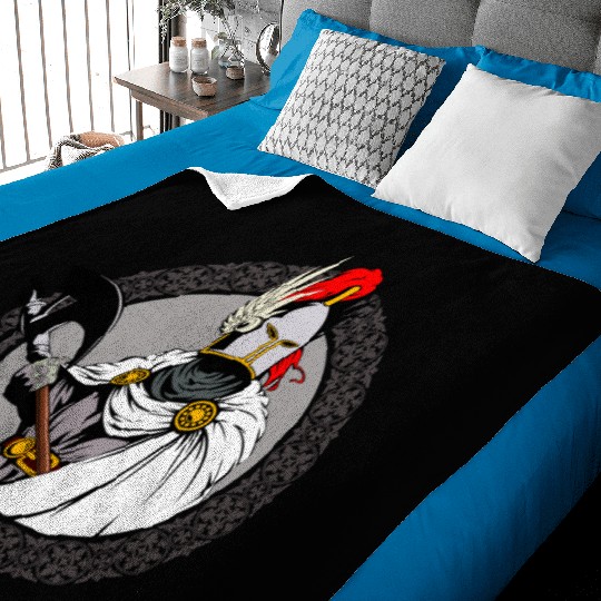 ancient warrior Sparta ax helmet raincoat pattern Baby Blankets