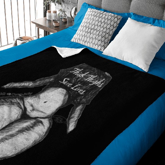 Thick Thighs Save Lives Baby Blankets