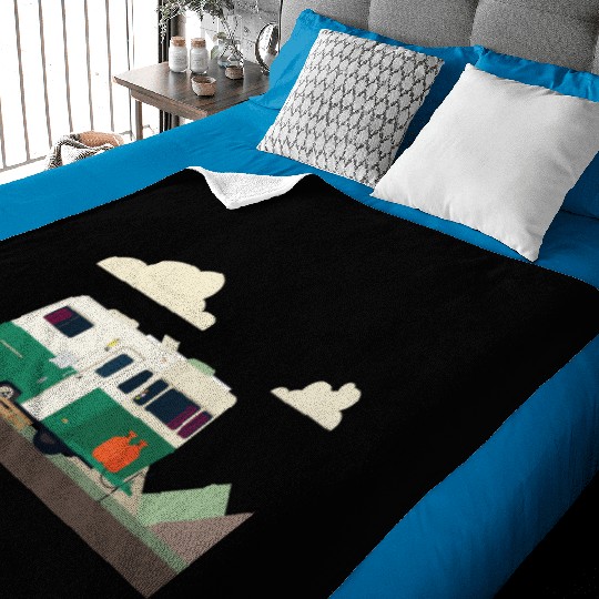 camper in the mountains Baby Blankets