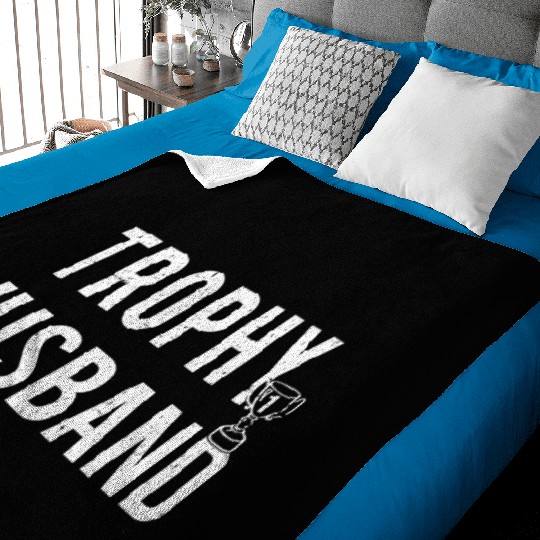 Trophy Husband Baby Blankets