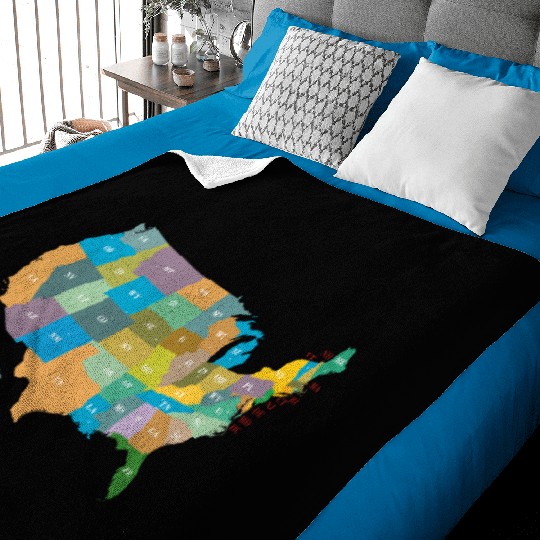 US States Baby Blankets