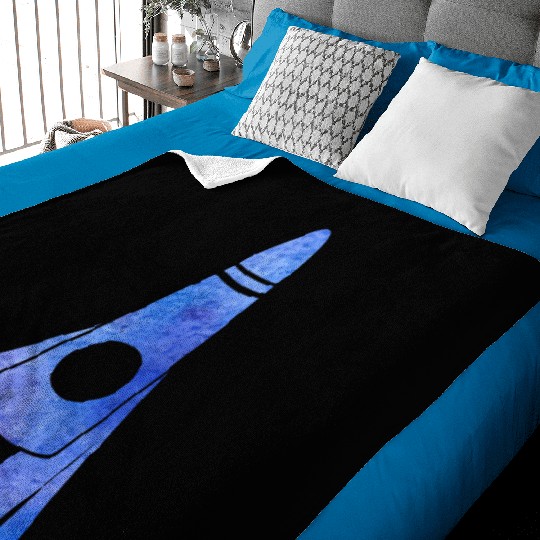 rocket ship Baby Blankets