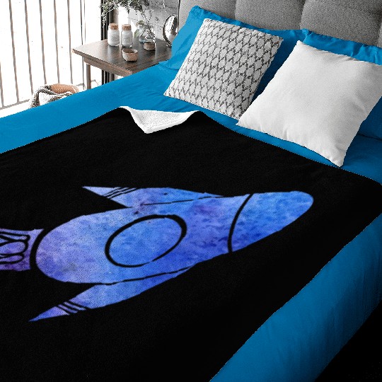rocket ship Baby Blankets
