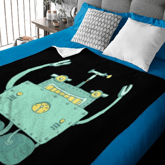 07 robot 15 png vectorstock 4842445 Baby Blankets