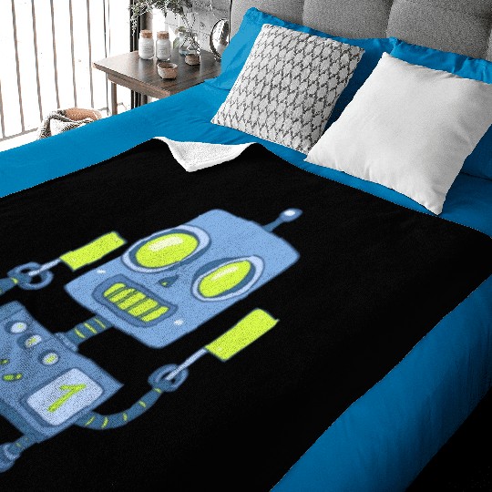 22 robot 29 png vectorstock 4842445 Baby Blankets