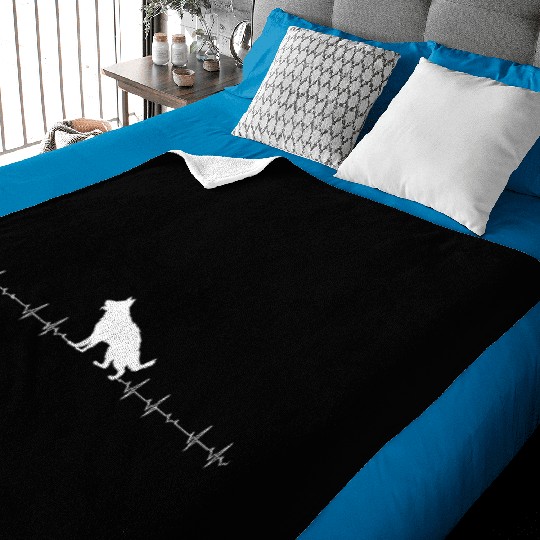 German Shepherd - German Shepherd Heartbeat Baby Blankets