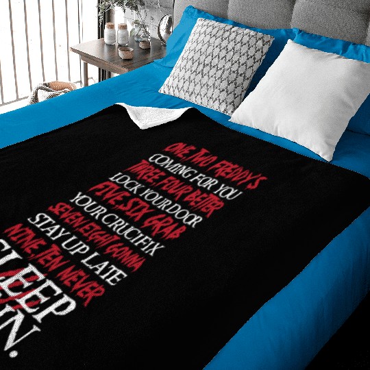 Nightmare on elm street - 1, 2 Freddy's Coming F Baby Blankets