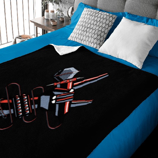 hard rock horns robot Baby Blankets