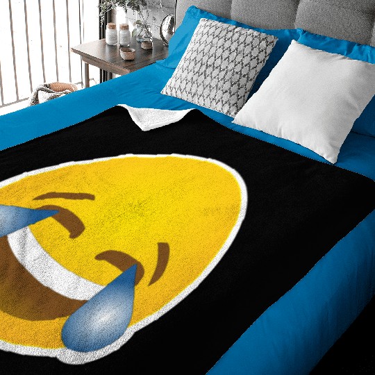 Laugh Emojii Baby Blankets