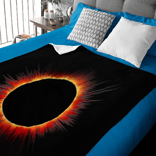 Solar Eclipse Flare Burst Cartoon Baby Blankets