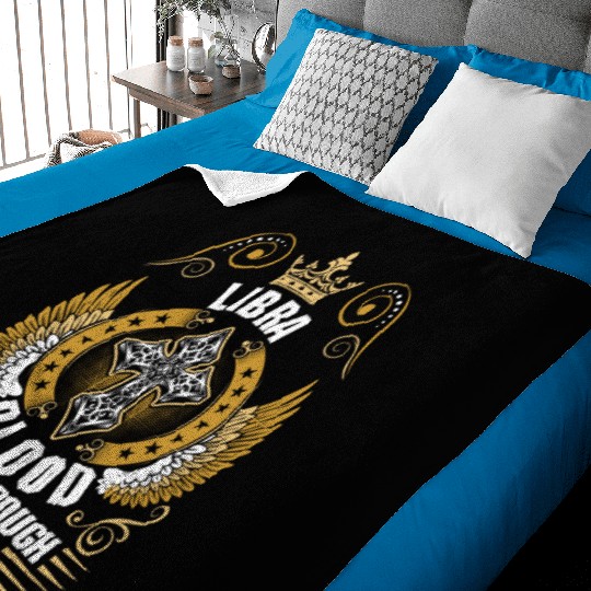 Libra Blood Runs Through My Veins Baby Blankets