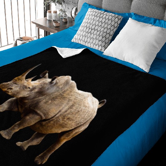 rhinoceros hippo nashorn1 Baby Blankets