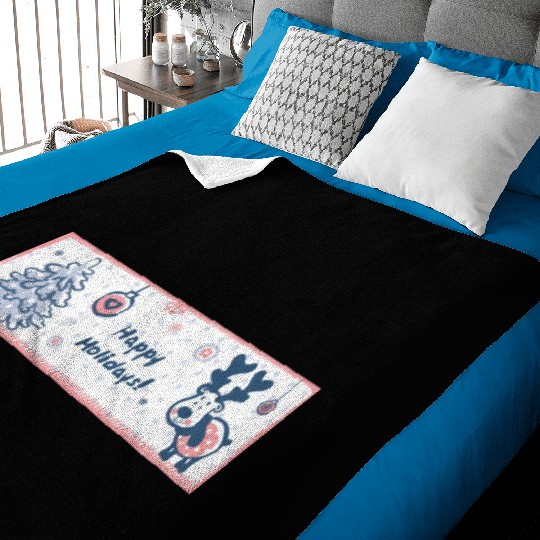 Happy Holidays Baby Blankets