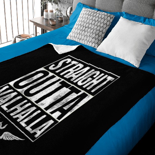 Straight Outtta Valhalla Vikings Baby Blankets