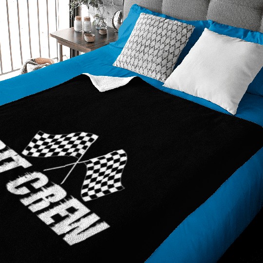 Pit Crew Racing Team Sports Racers Track Pit Stops Baby Blankets