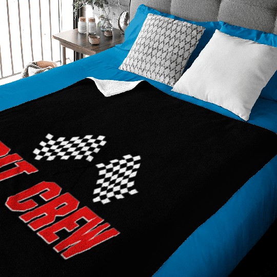Pit Crew Racing Team Sports Racers Track Pit Stops Baby Blankets
