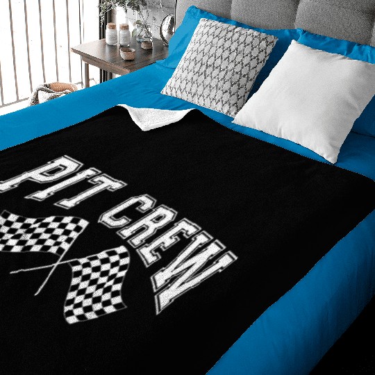 Pit Crew Racing Team Sports Racers Track Pit Stops Baby Blankets