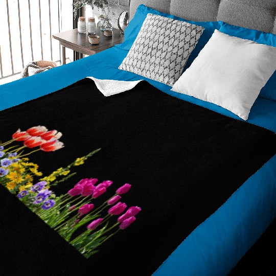 pansy stiefmuetterchen blumen flowers tulpen tulip Baby Blankets