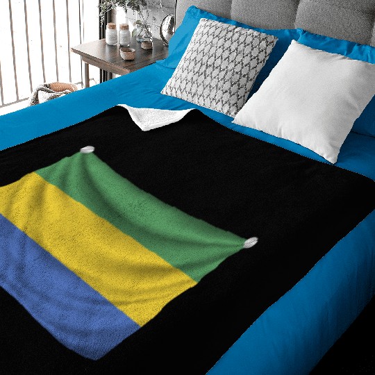 flag gabon Baby Blankets