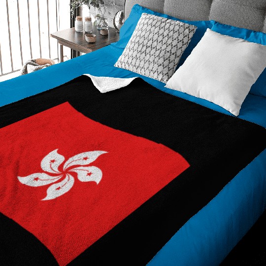 flag hong kong Baby Blankets
