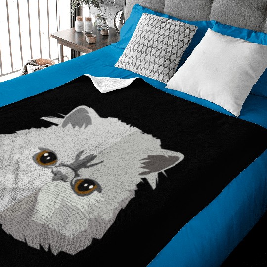 Cat face Baby Blankets