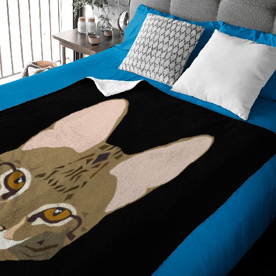 Cat face Baby Blankets